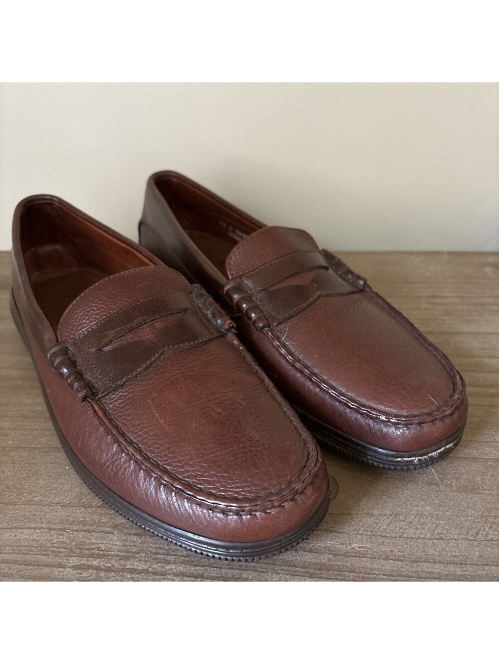 Allen Edmonds Lagrange Pebbled Leather Driving Loafers Mens Shoes 12
